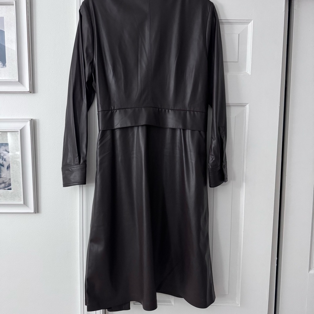 Kobi Halperin's Dixie faux leather midi shirtdress - Picture 10 of 10